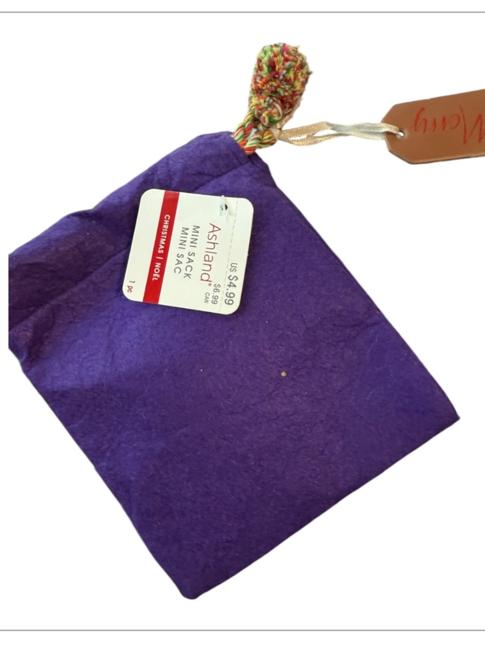 Ashland Purple Party Favor Pouch with Multicolor Tassel